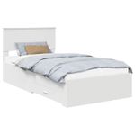 Casa si Gradina - Mobilier - Paturi si accesorii - Paturi - Cadru de pat cu headboard Alb 100 x 200 cm Lemn compozit - Infinity.ro