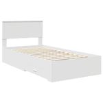 Casa si Gradina - Mobilier - Paturi si accesorii - Paturi - Cadru de pat cu headboard Alb 100 x 200 cm Lemn compozit - Infinity.ro