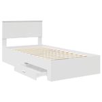 Casa si Gradina - Mobilier - Paturi si accesorii - Paturi - Cadru de pat cu headboard Alb 100 x 200 cm Lemn compozit - Infinity.ro