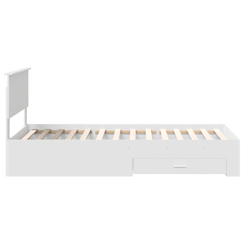 Casa si Gradina - Mobilier - Paturi si accesorii - Paturi - Cadru de pat cu headboard Alb 100 x 200 cm Lemn compozit - Infinity.ro