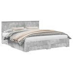 Casa si Gradina - Mobilier - Paturi si accesorii - Paturi - Cadru de pat cu sertar Gri din beton 180 x 200 cm Lemn compozit - Infinity.ro