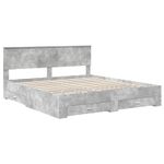 Casa si Gradina - Mobilier - Paturi si accesorii - Paturi - Cadru de pat cu sertar Gri din beton 180 x 200 cm Lemn compozit - Infinity.ro
