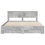 Casa si Gradina - Mobilier - Paturi si accesorii - Paturi - Cadru de pat cu sertar Gri din beton 180 x 200 cm Lemn compozit - Infinity.ro