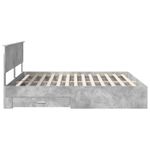 Casa si Gradina - Mobilier - Paturi si accesorii - Paturi - Cadru de pat cu sertar Gri din beton 180 x 200 cm Lemn compozit - Infinity.ro