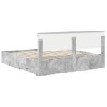 Casa si Gradina - Mobilier - Paturi si accesorii - Paturi - Cadru de pat cu sertar Gri din beton 180 x 200 cm Lemn compozit - Infinity.ro