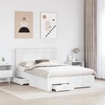 Casa si Gradina - Mobilier - Paturi si accesorii - Paturi - Cadru de pat cu sertar cu headboard cu depozitare Lemn compozit - Infinity.ro