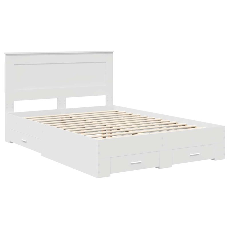 Casa si Gradina - Mobilier - Paturi si accesorii - Paturi - Cadru de pat cu sertar cu headboard cu depozitare Lemn compozit - Infinity.ro