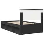 Casa si Gradina - Mobilier - Paturi si accesorii - Paturi - Cadru de pat cu headboard Negru 100 x 200 cm Lemn de pin masiv - Infinity.ro