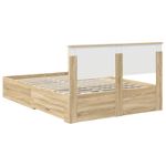 Casa si Gradina - Mobilier - Paturi si accesorii - Paturi - Cadru de pat cu sertar Stejar Sonoma 140 x 190 cm Lemn compozit - Infinity.ro