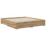 Casa si Gradina - Mobilier - Paturi si accesorii - Paturi - Cadru de pat Stejar Artizanal 180 x 200 cm Lemn compozit - Infinity.ro