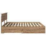 Casa si Gradina - Mobilier - Paturi si accesorii - Paturi - Cadru de pat Stejar Artizanal 180 x 200 cm Lemn compozit - Infinity.ro
