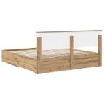 Casa si Gradina - Mobilier - Paturi si accesorii - Paturi - Cadru de pat Stejar Artizanal 180 x 200 cm Lemn compozit - Infinity.ro
