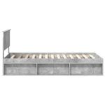 Casa si Gradina - Mobilier - Paturi si accesorii - Paturi - Cadru de pat Gri Concret 90 x 190 cm Lemn de pin masiv - Infinity.ro