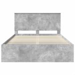 Casa si Gradina - Mobilier - Paturi si accesorii - Paturi - Cadru de pat cu headboard Beton 140 x 190 cm Lemn de pin masiv - Infinity.ro