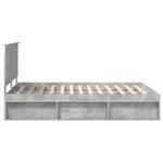 Casa si Gradina - Mobilier - Paturi si accesorii - Paturi - Cadru de pat cu headboard Beton 140 x 190 cm Lemn de pin masiv - Infinity.ro