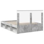 Casa si Gradina - Mobilier - Paturi si accesorii - Paturi - Cadru de pat cu headboard Beton 140 x 190 cm Lemn de pin masiv - Infinity.ro