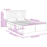Casa si Gradina - Mobilier - Paturi si accesorii - Paturi - Cadru de pat cu headboard Beton 140 x 190 cm Lemn de pin masiv - Infinity.ro
