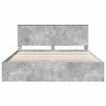 Casa si Gradina - Mobilier - Paturi si accesorii - Paturi - Cadru de pat cu headboard Beton 180 x 200 cm Lemn de pin masiv - Infinity.ro
