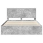 Casa si Gradina - Mobilier - Paturi si accesorii - Paturi - Cadru de pat cu headboard Beton 160 x 200 cm Lemn de pin masiv - Infinity.ro