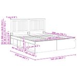 Casa si Gradina - Mobilier - Paturi si accesorii - Paturi - Cadru de pat cu headboard Beton 160 x 200 cm Lemn de pin masiv - Infinity.ro