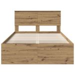 Casa si Gradina - Mobilier - Paturi si accesorii - Paturi - Cadru de pat Stejar artizanal 120 x 190 cm Lemn de pin masiv - Infinity.ro