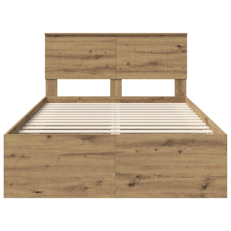 Casa si Gradina - Mobilier - Paturi si accesorii - Paturi - Cadru de pat Stejar artizanal 120 x 190 cm Lemn de pin masiv - Infinity.ro
