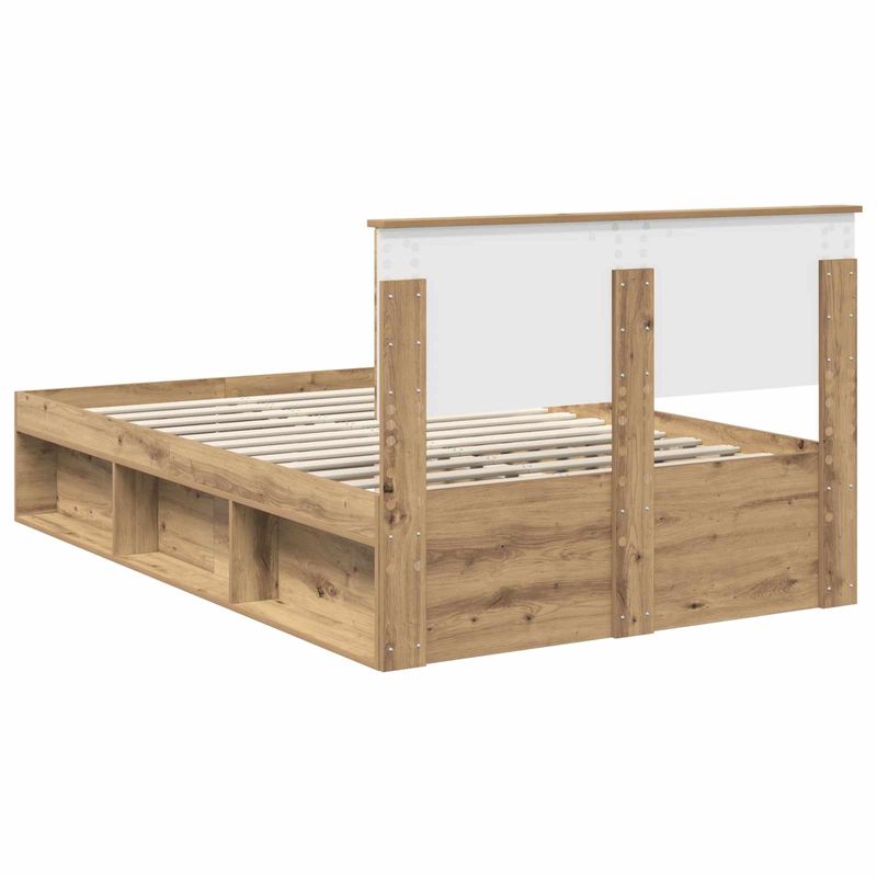 Casa si Gradina - Mobilier - Paturi si accesorii - Paturi - Cadru de pat Stejar artizanal 120 x 190 cm Lemn de pin masiv - Infinity.ro
