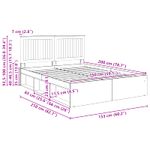 Casa si Gradina - Mobilier - Paturi si accesorii - Paturi - Cadru de pat cu headboard Alb 150 x 200 cm Lemn de pin masiv - Infinity.ro