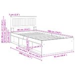 Casa si Gradina - Mobilier - Paturi si accesorii - Paturi - Cadru de pat cu headboard Negru 90 x 190 cm Lemn de pin masiv - Infinity.ro
