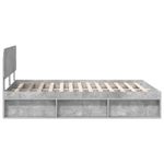 Casa si Gradina - Mobilier - Paturi si accesorii - Paturi - Cadru de pat cu headboard Beton 140 x 200 cm Lemn de pin masiv - Infinity.ro