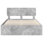 Casa si Gradina - Mobilier - Paturi si accesorii - Paturi - Cadru de pat cu headboard Beton 160 x 200 cm Lemn de pin masiv - Infinity.ro