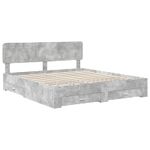 Casa si Gradina - Mobilier - Paturi si accesorii - Paturi - Cadru de pat cu sertar Gri din beton 180 x 200 cm Lemn compozit - Infinity.ro