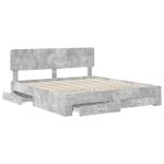 Casa si Gradina - Mobilier - Paturi si accesorii - Paturi - Cadru de pat cu sertar Gri din beton 180 x 200 cm Lemn compozit - Infinity.ro