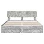 Casa si Gradina - Mobilier - Paturi si accesorii - Paturi - Cadru de pat cu sertar Gri din beton 180 x 200 cm Lemn compozit - Infinity.ro