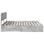 Casa si Gradina - Mobilier - Paturi si accesorii - Paturi - Cadru de pat cu sertar Gri din beton 180 x 200 cm Lemn compozit - Infinity.ro