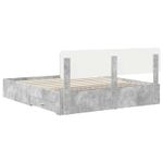 Casa si Gradina - Mobilier - Paturi si accesorii - Paturi - Cadru de pat cu sertar Gri din beton 180 x 200 cm Lemn compozit - Infinity.ro