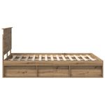 Casa si Gradina - Mobilier - Paturi si accesorii - Paturi - Cadru de pat Stejar artizanal 135 x 190 cm Lemn de pin masiv - Infinity.ro