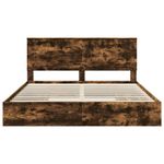 Casa si Gradina - Mobilier - Paturi si accesorii - Paturi - Pat cu storage Stejar fumuriu 180 x 200 cm Lemn compozit - Infinity.ro