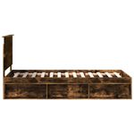 Casa si Gradina - Mobilier - Paturi si accesorii - Paturi - Cadru de pat Stejar fumuriu 90 x 190 cm Lemn de pin masiv - Infinity.ro