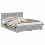 Casa si Gradina - Mobilier - Paturi si accesorii - Paturi - Cadru de pat cu headboard Gri Sonoma 160 x 200 cm Lemn compozit - Infinity.ro