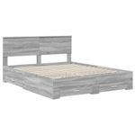 Casa si Gradina - Mobilier - Paturi si accesorii - Paturi - Cadru de pat cu headboard Gri Sonoma 160 x 200 cm Lemn compozit - Infinity.ro
