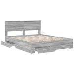 Casa si Gradina - Mobilier - Paturi si accesorii - Paturi - Cadru de pat cu headboard Gri Sonoma 160 x 200 cm Lemn compozit - Infinity.ro