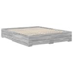 Casa si Gradina - Mobilier - Paturi si accesorii - Paturi - Cadru de pat cu headboard Gri Sonoma 160 x 200 cm Lemn compozit - Infinity.ro