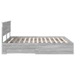 Casa si Gradina - Mobilier - Paturi si accesorii - Paturi - Cadru de pat cu headboard Gri Sonoma 160 x 200 cm Lemn compozit - Infinity.ro