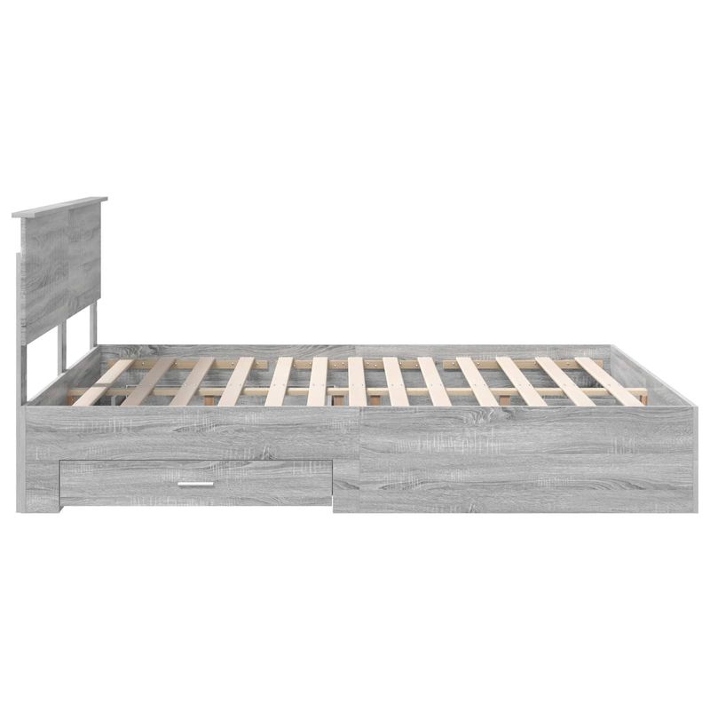 Casa si Gradina - Mobilier - Paturi si accesorii - Paturi - Cadru de pat cu headboard Gri Sonoma 160 x 200 cm Lemn compozit - Infinity.ro