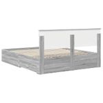 Casa si Gradina - Mobilier - Paturi si accesorii - Paturi - Cadru de pat cu headboard Gri Sonoma 160 x 200 cm Lemn compozit - Infinity.ro