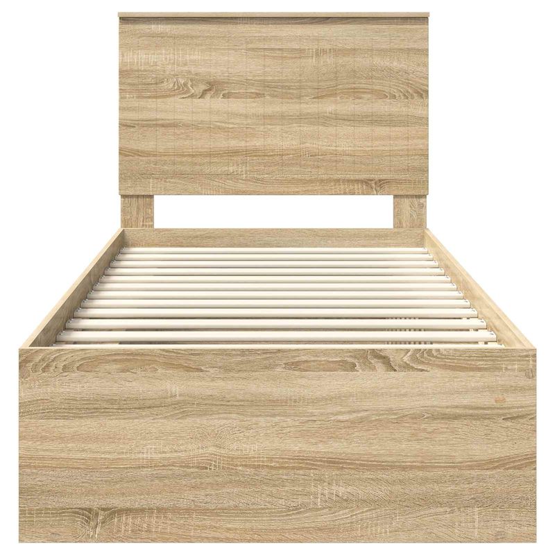 Casa si Gradina - Mobilier - Paturi si accesorii - Paturi - Cadru de pat cu headboard Sonoma 90 x 190 cm Lemn de pin masiv - Infinity.ro