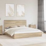 Casa si Gradina - Mobilier - Paturi si accesorii - Paturi - Pat cu storage Stejar Sonoma 180 x 200 cm Lemn compozit - Infinity.ro