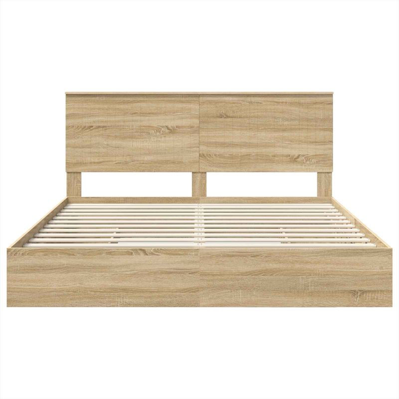 Casa si Gradina - Mobilier - Paturi si accesorii - Paturi - Pat cu storage Stejar Sonoma 180 x 200 cm Lemn compozit - Infinity.ro