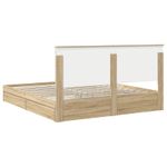 Casa si Gradina - Mobilier - Paturi si accesorii - Paturi - Pat cu storage Stejar Sonoma 180 x 200 cm Lemn compozit - Infinity.ro